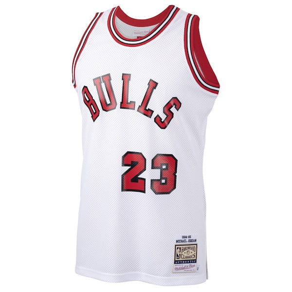 Michael Jordan Chicago Bulls 1984/85 Hardwood Classics Rookie Authentic Jersey - White/Red - Image 3