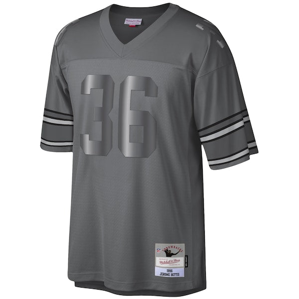 Jerome Bettis Pittsburgh Steelers 1996 Retired Player Metal Legacy Jersey - Charcoal - Image 2