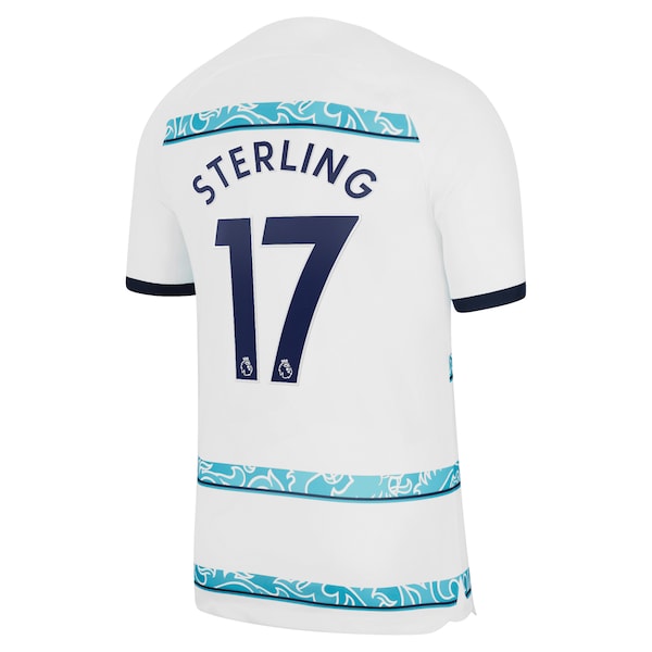 Raheem Sterling Chelsea Nike 2022/23 Away Breathe Stadium Replica Player Jersey - White - Image 3