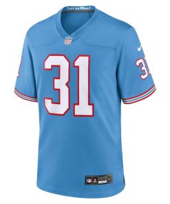 Alternative view of Kevin Byard Tennessee Titans Nike Oilers Throwback Alternate Game Player Jersey - Light Blue
