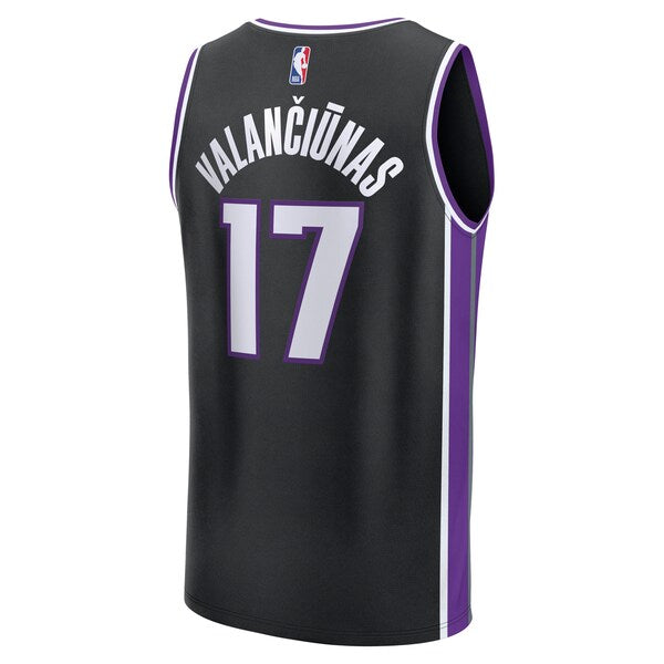 Jonas Valan?i¨±nas Sacramento Kings Youth Fast Break Replica Player Jersey - Black - Icon Edition - Image 3