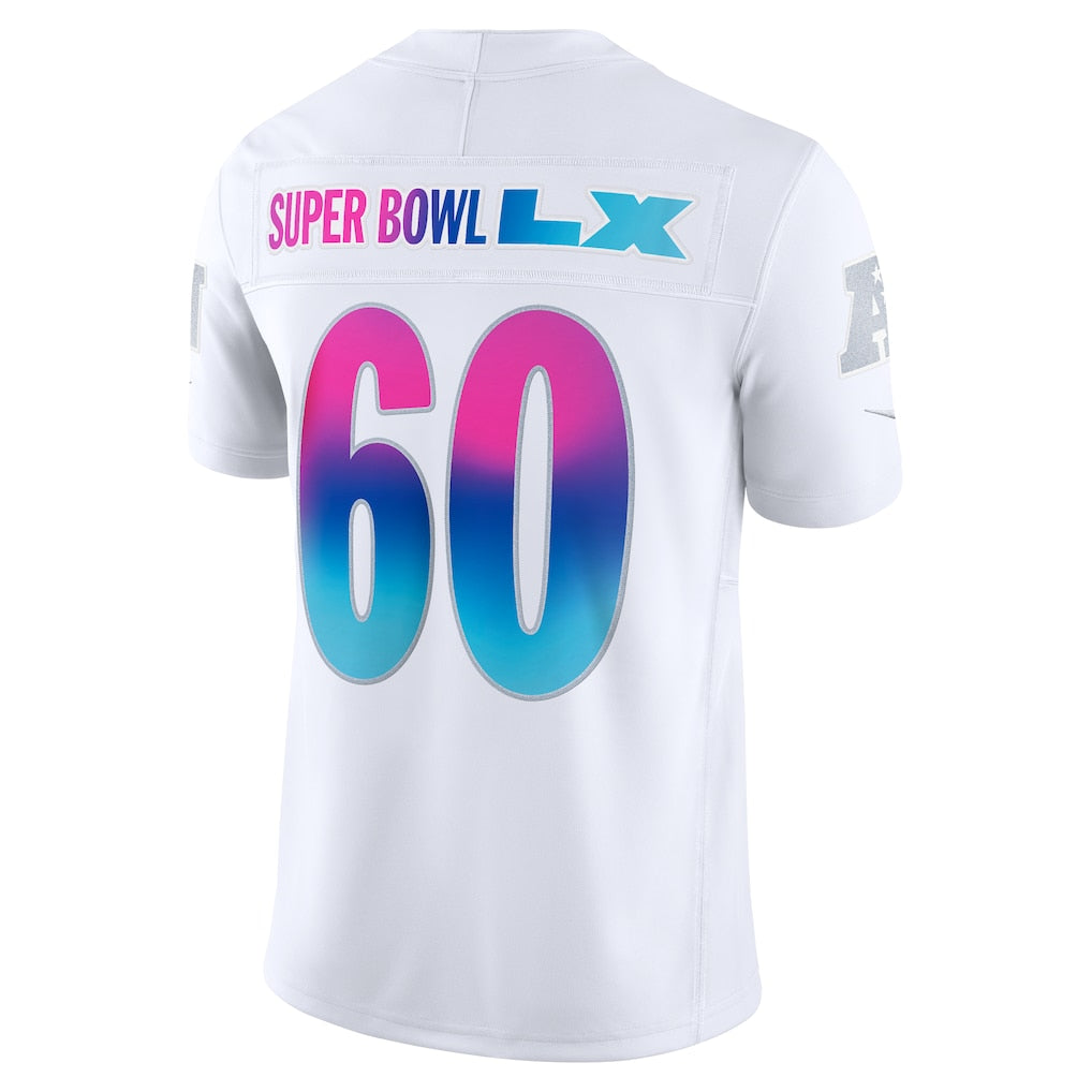 Super Bowl LX Nike Vapor F.U.S.E. Limited Jersey - White - Image 3