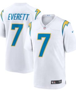 Gerald Everett Los Angeles Chargers Nike Game Player Jersey - White/Powder Blue