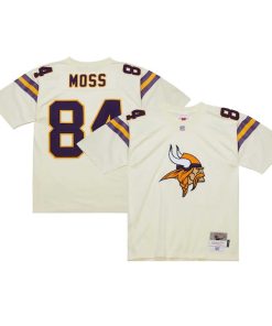 Randy Moss Minnesota Vikings Chainstitch Legacy Jersey - Cream