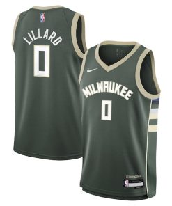 Damian Lillard Milwaukee Bucks Nike Youth Swingman Jersey - Icon Edition - Hunter Green