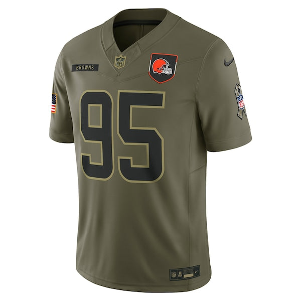 Myles Garrett Cleveland Browns Nike 2025 Salute to Service Limited Jersey - Olive - Image 2
