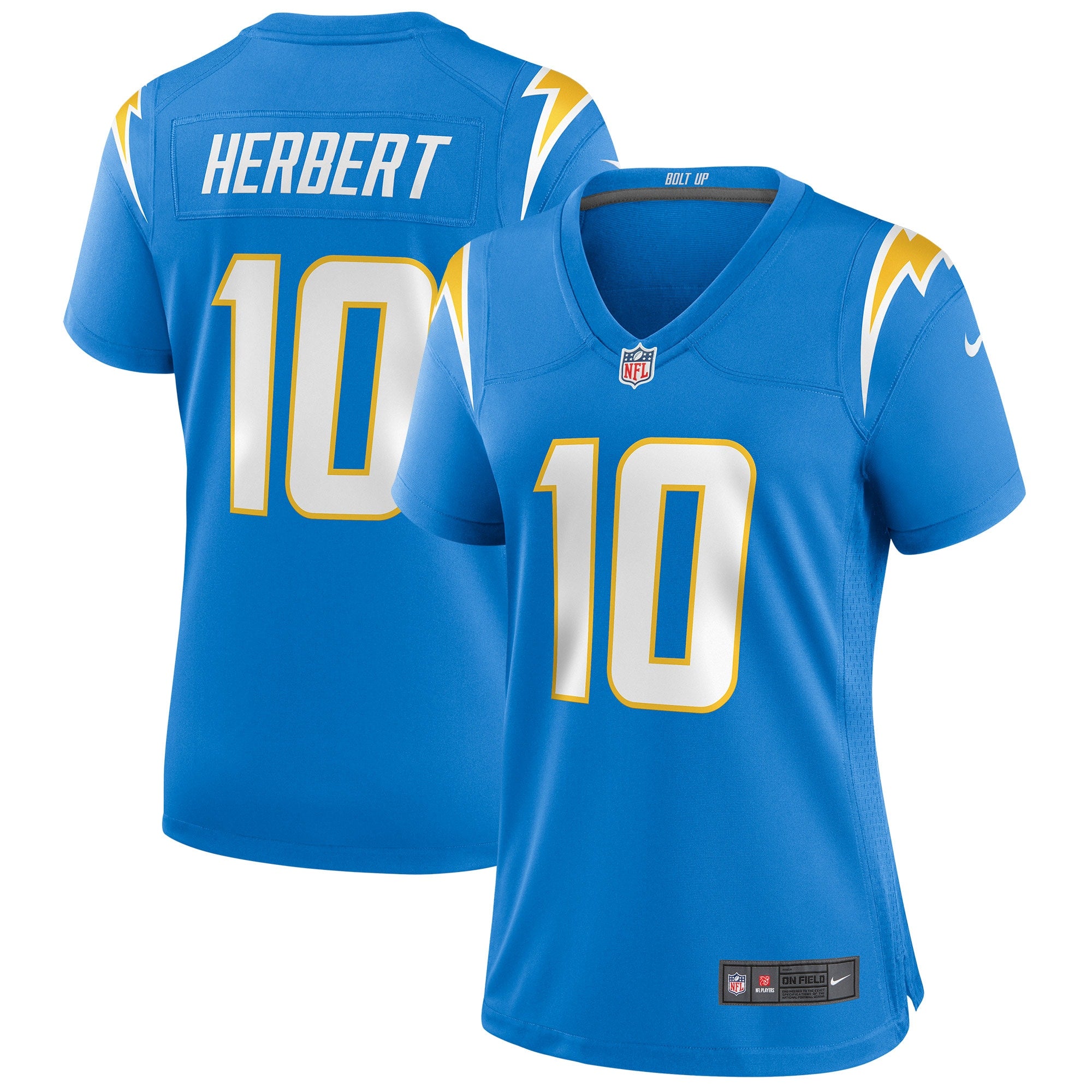 Justin Herbert Los Angeles Chargers Nike Women's Game Jersey - Royal/Navy/Powder Blue - Image 8