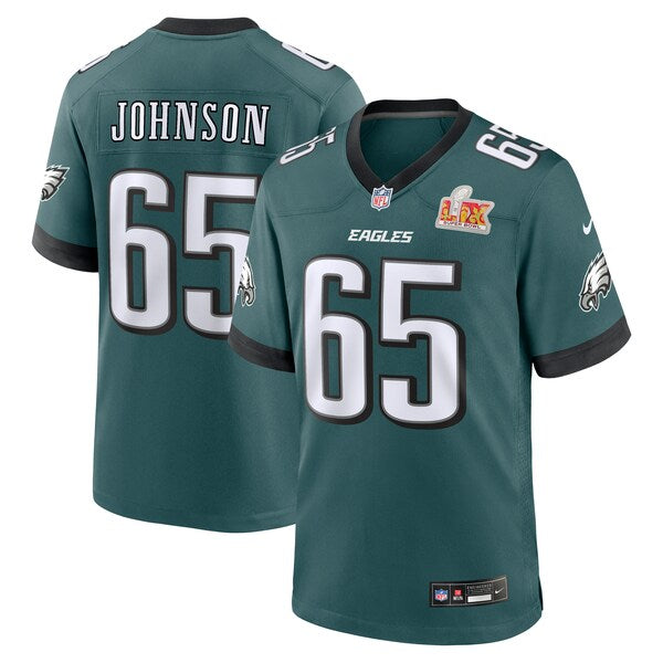 Lane Johnson Philadelphia Eagles Nike Super Bowl LIX Game Player Jersey - Midnight Green - Image 2