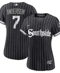 Tim Anderson Chicago White Sox Nike Women's City Connect Replica Player Jersey - Black