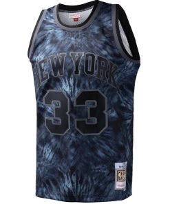 Alternative view of Patrick Ewing New York Knicks Hardwood Classics 1991/92 Tie-Dye Swingman Jersey - Black