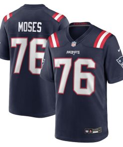 Morgan Moses New England Patriots Nike Team Game Jersey -  Navy