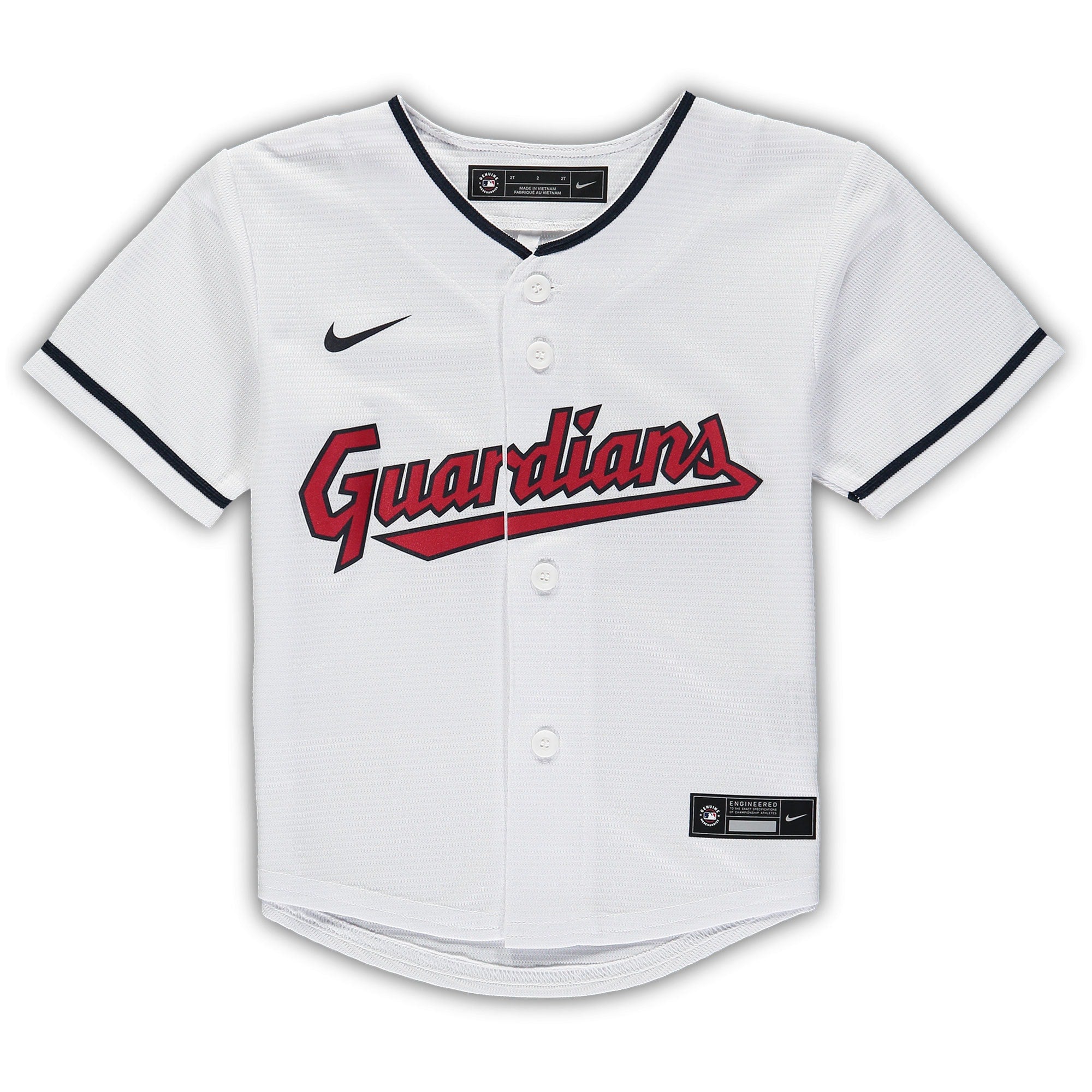 Cleveland Guardians Nike Toddler Replica Team Jersey - White - Image 2