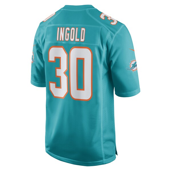 Alec Ingold Miami Dolphins Nike Game Player Jersey - Aqua - Image 3