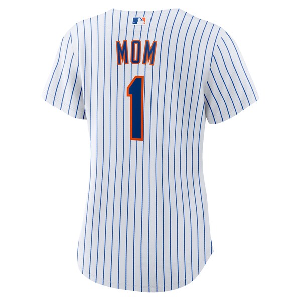 New York Mets Nike Women's #1 Mom Home Replica Jersey - White - Image 3