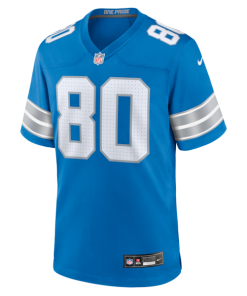 Alternative view of Malik Cunningham Detroit Lions Nike Team Game Jersey -  Blue