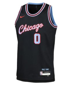 Alternative view of Coby White Chicago Bulls Nike Youth 2025/26 City Edition Swingman Jersey - Black