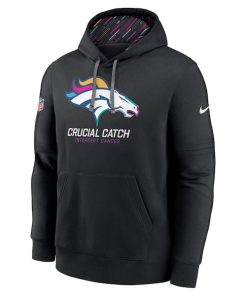 Alternative view of Denver Broncos Nike 2024 NFL Crucial Catch Club Pullover Hoodie - Black