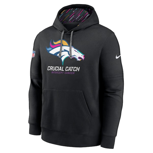 Denver Broncos Nike 2024 NFL Crucial Catch Club Pullover Hoodie - Black - Image 2