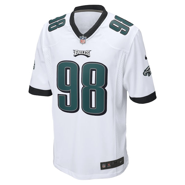 Jalen Carter Philadelphia Eagles Nike Game Jersey - White/Black - Image 3