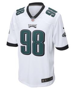 Alternative view of Jalen Carter Philadelphia Eagles Nike  Game Jersey -  White