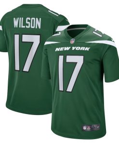 Alternative view of Garrett Wilson New York Jets Nike Legacy Player Game Jersey - White/Green