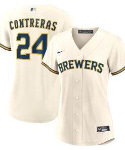 William Contreras Milwaukee Brewers Nike Women's Home Replica Jersey - Cream