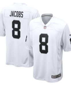 Alternative view of Josh Jacobs Las Vegas Raiders Nike Game Player Jersey - White/Black