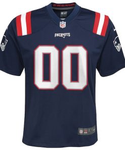 Alternative view of New England Patriots Nike Youth Custom Game Jersey - Navy