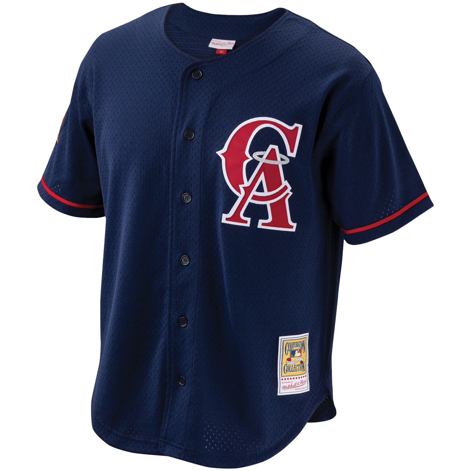 Bo Jackson California Angels Cooperstown Collection Mesh Batting Practice Button-Up Jersey - Navy - Image 2