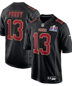 Brock Purdy San Francisco 49ers Nike Super Bowl LVIII Carbon Fashion Game Player Jersey - Black