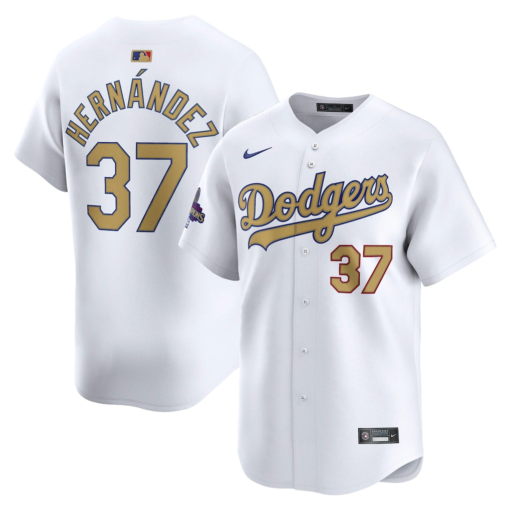 Teoscar Hernandez Los Angeles Dodgers Nike 2025 Gold Collection Limited Jersey ยจC White