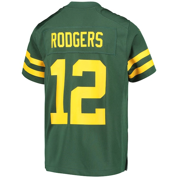 Aaron Rodgers Green Bay Packers Nike Youth Game Jersey - Green - Image 3