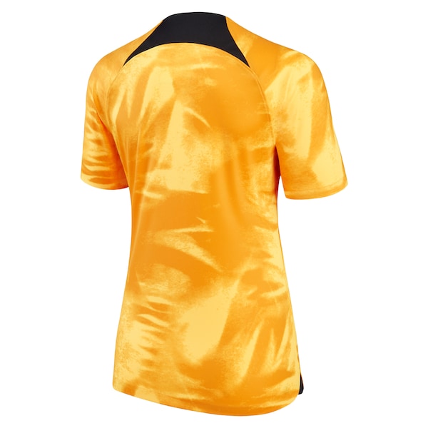 Netherlands National Team Nike Women's 2022/23 Home Breathe Stadium Replica Blank Jersey - Orange - Image 3