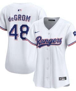 Jacob deGrom Texas Rangers Nike Women's Home Limited Player Jersey - White