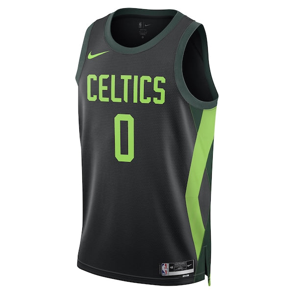 Jayson Tatum Boston Celtics Nike Unisex 2024/25 Swingman Player Jersey - City Edition - Black - Image 2