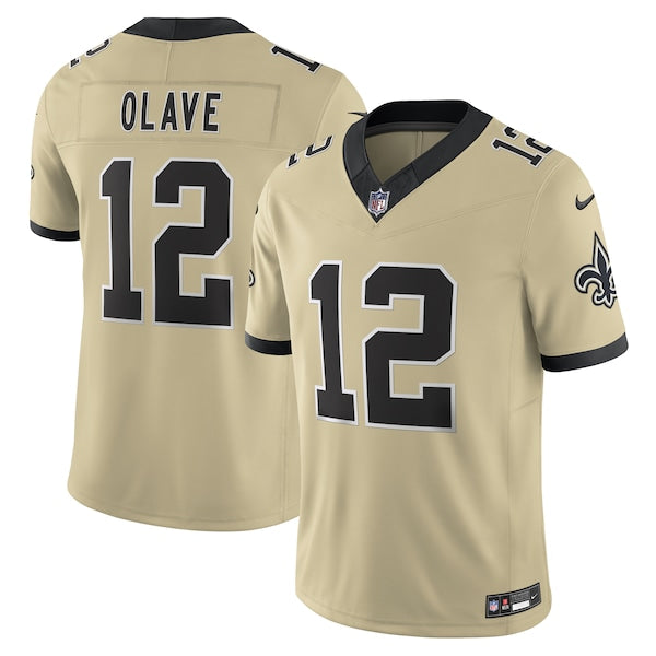 Chris Olave New Orleans Saints Nike Gameday Golds Alternate Vapor F.U.S.E. Limited Jersey - Gold/Black - Image 2