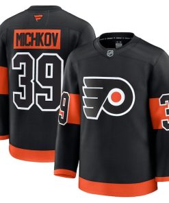 Alternative view of Matvei Michkov Philadelphia Flyers  Alternate Premium Jersey - Black/Orange
