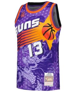 Alternative view of Steve Nash Phoenix Suns 1996/97 Hardwood Classics Asian Heritage 6.0 Swingman Throwback Player Jersey - Purple