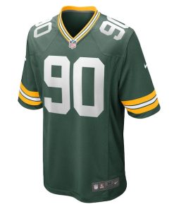 Alternative view of Lukas Van Ness Green Bay Packers Nike 2023 NFL Draft First Round Pick Game Jersey - Green