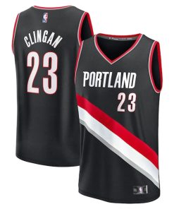 Donovan Clingan Portland Trail Blazers  Youth 2024 NBA Draft Fast Break Player Jersey - Icon Edition - Black
