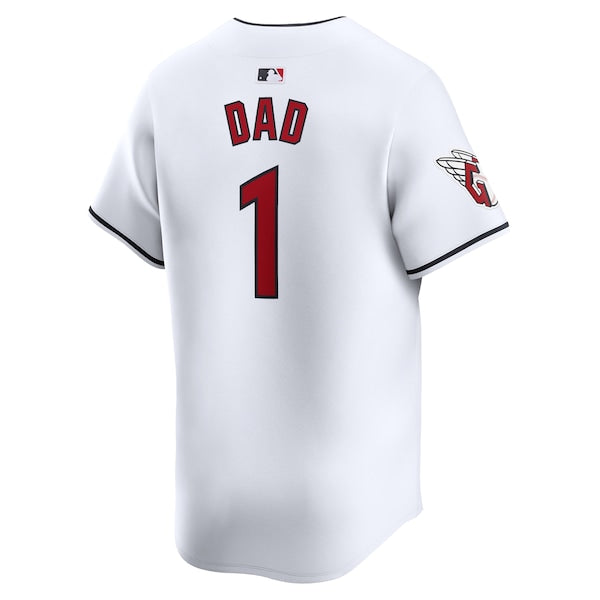 Cleveland Guardians Nike #1 Dad Home Limited Jersey - White - Image 3