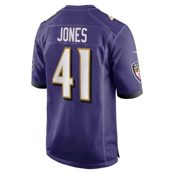Dre'Mont Jones Baltimore Ravens Nike Team Game Jersey - Purple - Image 3