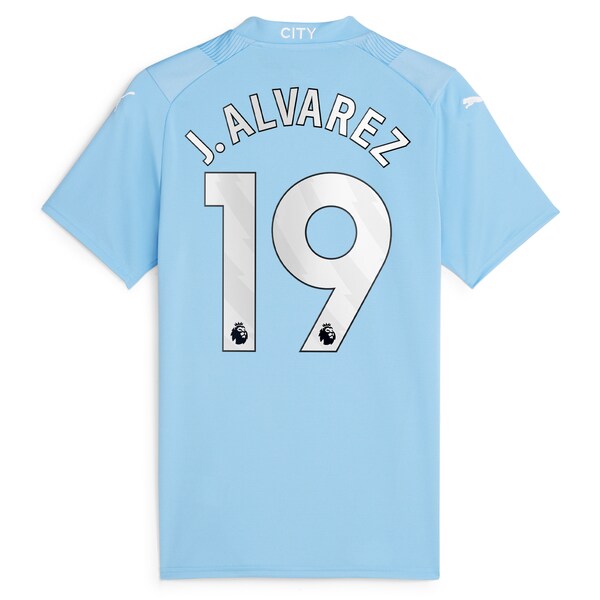 Juli¨¢n ¨¢lvarez Manchester City Puma Women's 2023/24 Home Replica Player Jersey - Sky Blue - Image 3