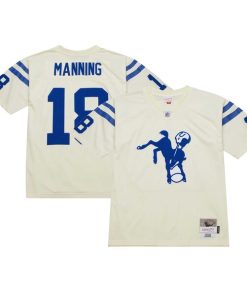 Alternative view of Peyton Manning Indianapolis Colts Chainstitch Legacy Jersey - Cream