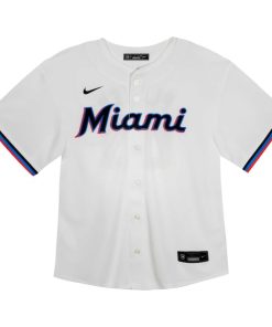 Alternative view of Miami Marlins Nike Youth Home Game Jersey - White