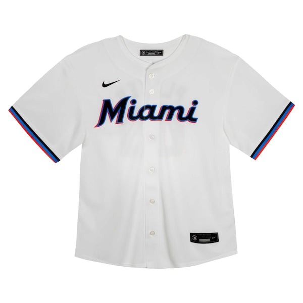 Miami Marlins Nike Youth Home Game Jersey - White - Image 2