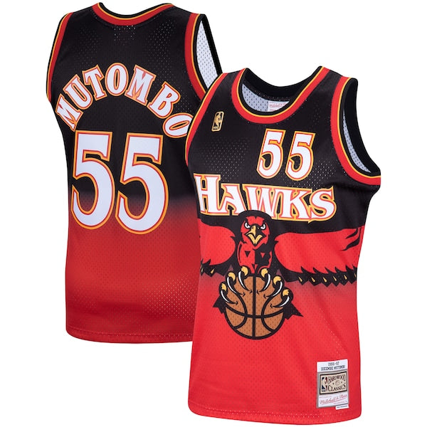 Dikembe Mutombo Atlanta Hawks Hardwood Classics Swingman Jersey - Scarlet