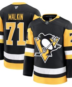 Alternative view of Evgeni Malkin Pittsburgh Penguins  Home Premium Jersey - Black