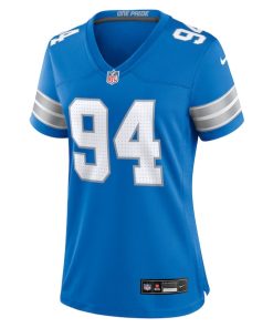 Alternative view of Mekhi Wingo Detroit Lions Nike Women's Team Game Jersey -  Blue