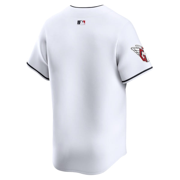 Tanner Bibee Cleveland Guardians Nike Home Limited Player Jersey - White - Image 3